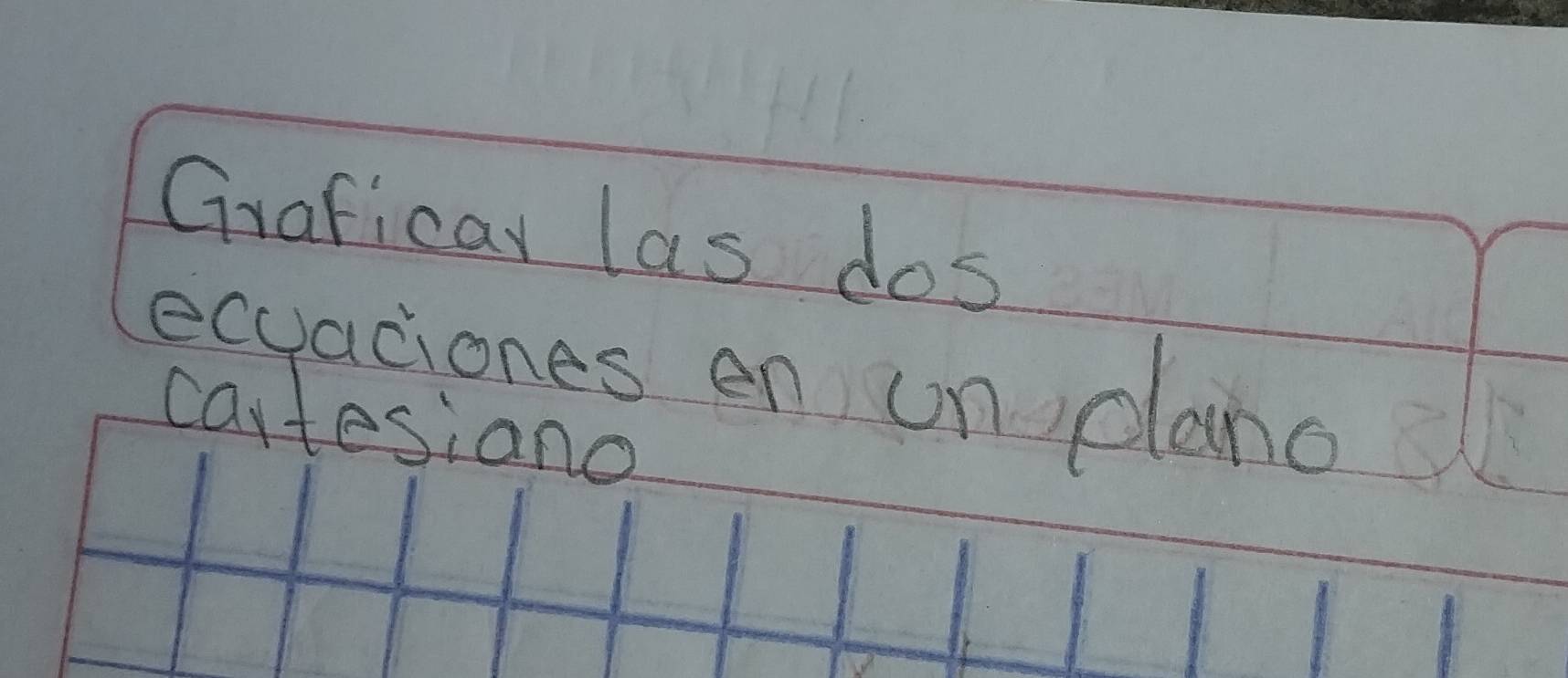 Graficar las dos 
ecyaciones en un pland 
cartesiano