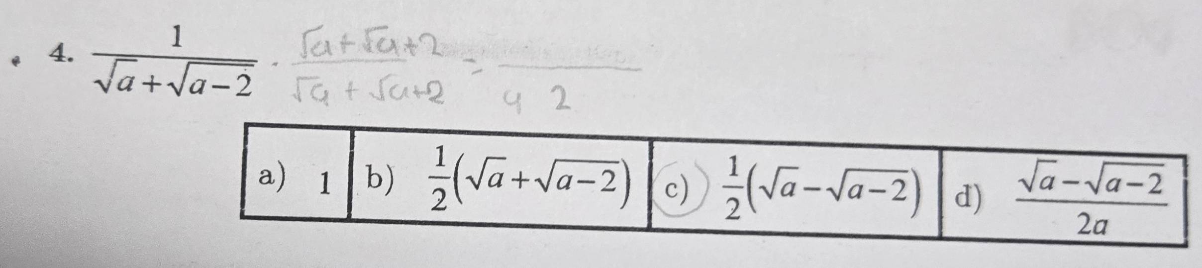  1/sqrt(a)+sqrt(a-2) 