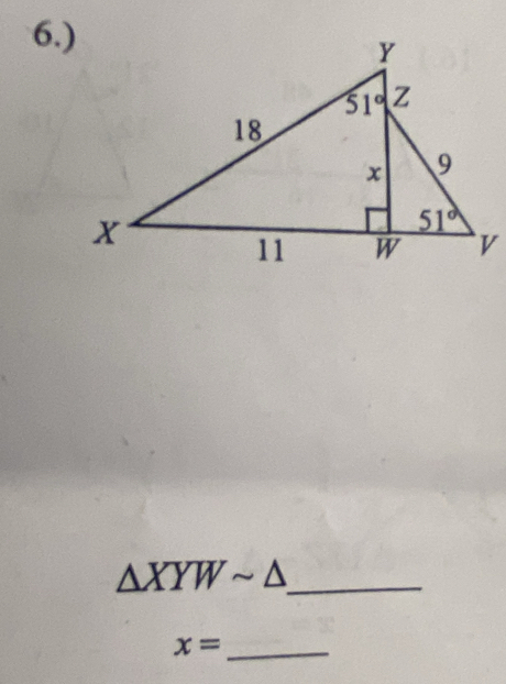 6.)
△ XYWsim △ _
_ x=