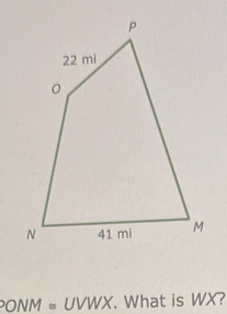 PONM= 11 JVWX. What is WX?