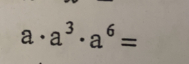 a· a^3· a^6=