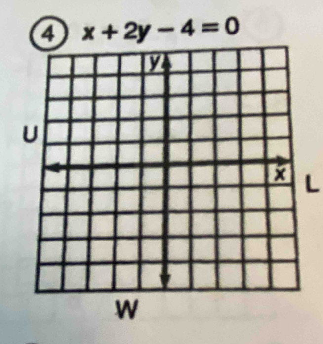 ④ x+2y-4=0
L