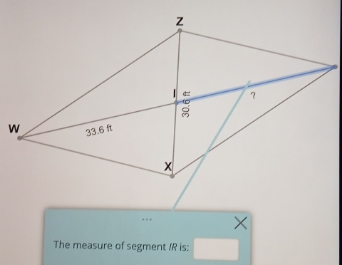 The measure of segment /R is: □