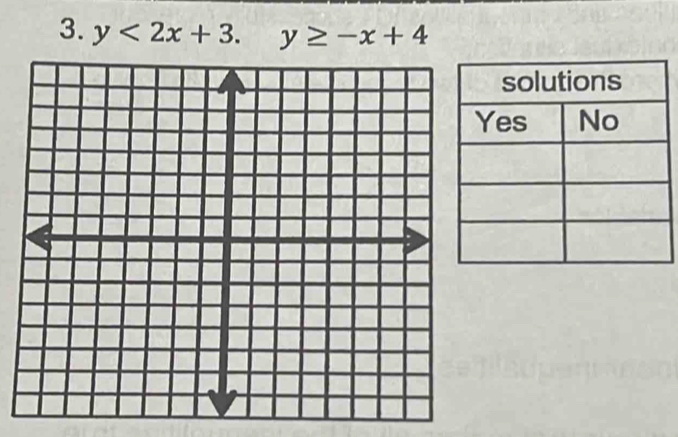 y<2x+3.y≥ -x+4