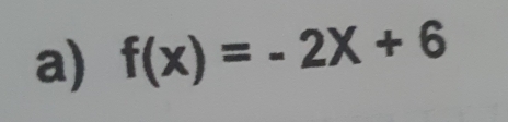 f(x)=-2X+6