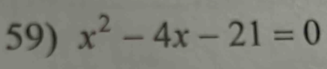 x^2-4x-21=0