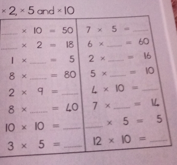 * 2,* 5and* 10
_