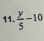  y/5 -10