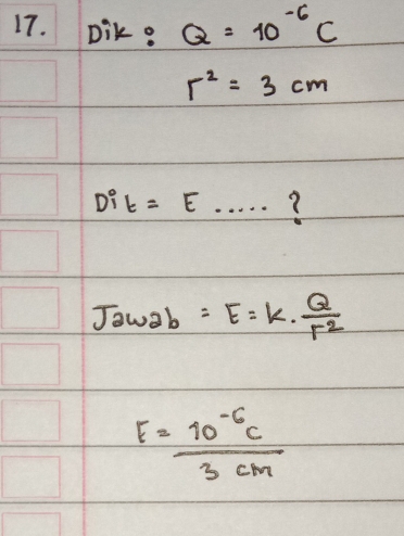 1 Q=10^(-6)C