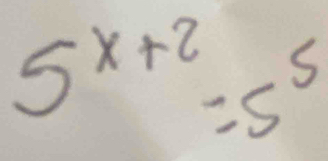 5^(x+2)=5^5