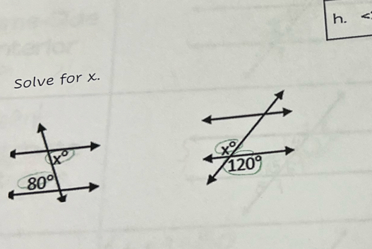 <
Solve for x.