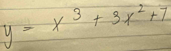 y=x^3+3x^2+7