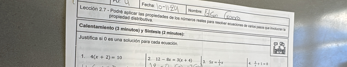 PD:
 6/x +1=8