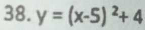 y=(x-5)^2+4