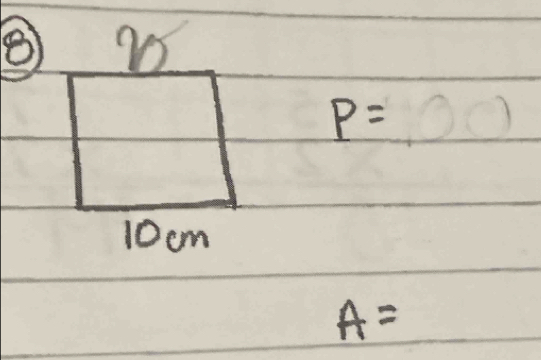 ⑧ 7o
P=
10 cm
A=