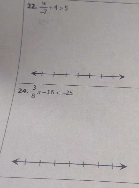  w/-7 +4>5
24.  3/8 x-16