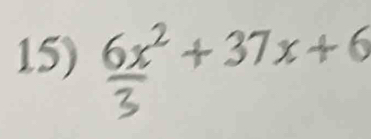 6x² + 37x + 6