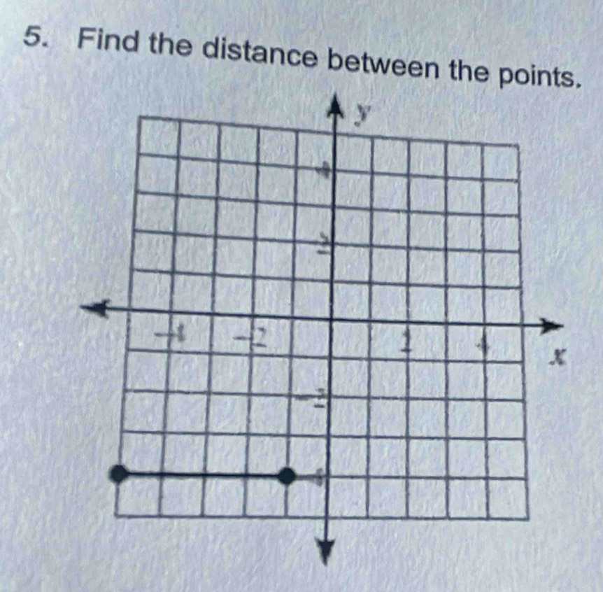 Find the distance between the poin.