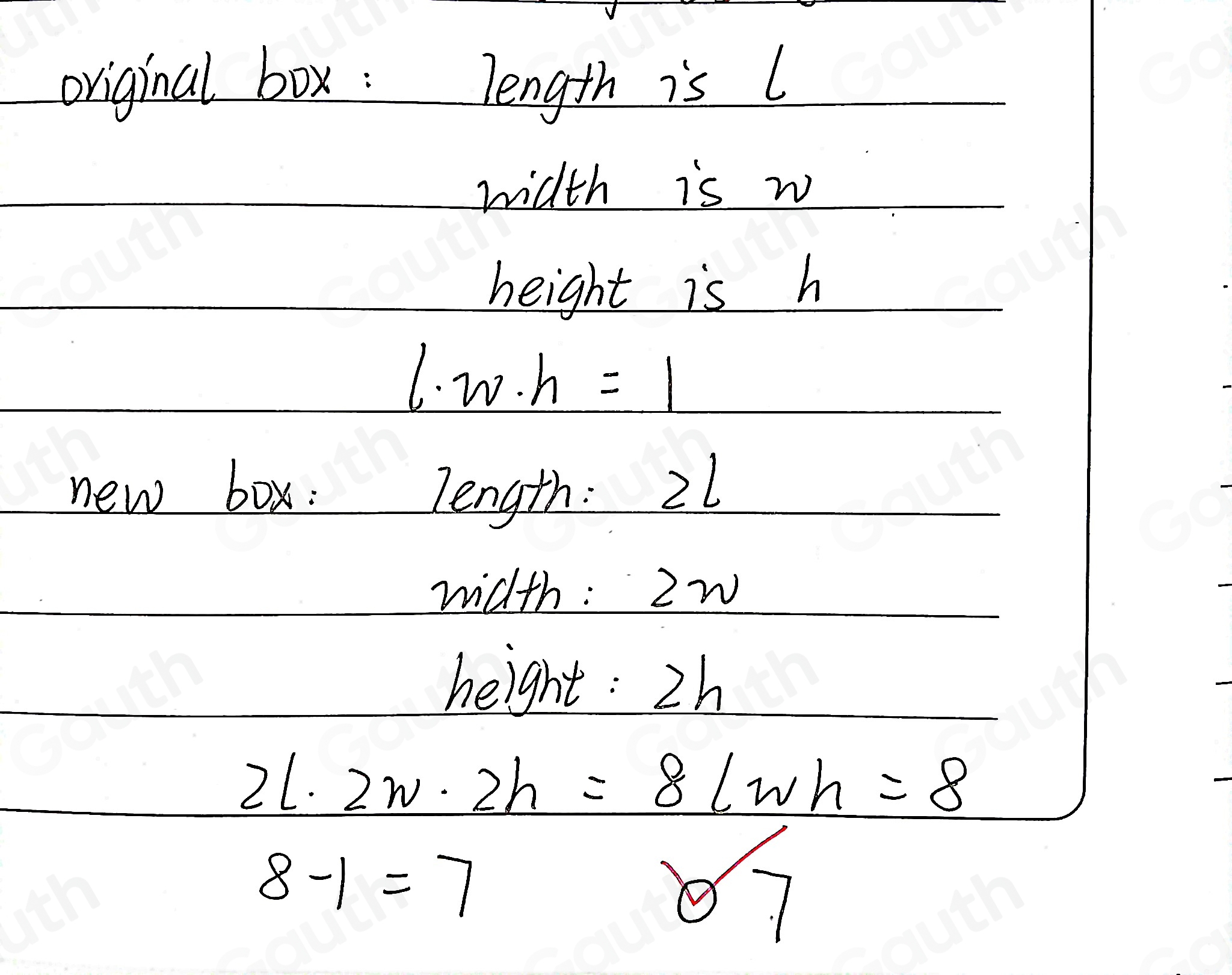 Solved: Juan has a sandbox and wants to double the length, width, and ...