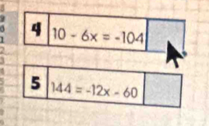 4 10-6x=-104