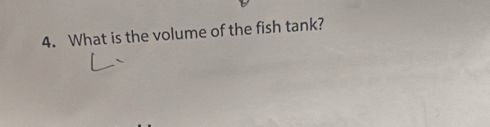 What is the volume of the fish tank?