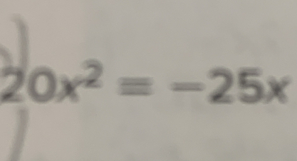 20x^2equiv -25x