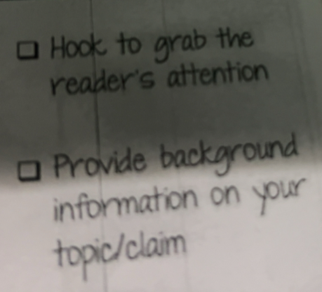 Solved: Hook to grab the reader's attention Provide background ...