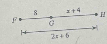 8 x+4 H
F G
1
2x+6