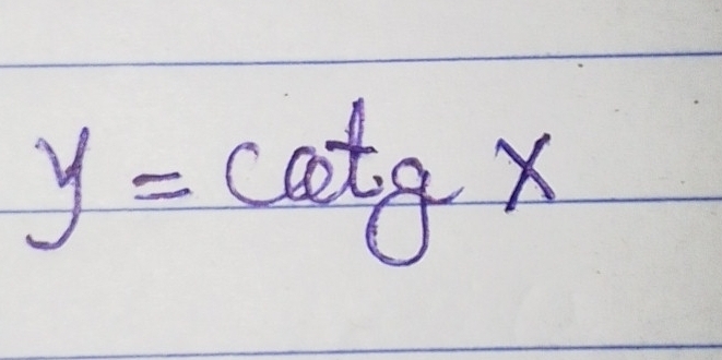 y=cot gx