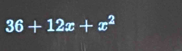 36+12x+x^2