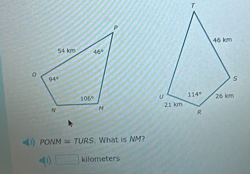 PONM≌ TURS. What is NM?
□ kilometers