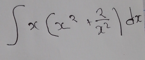 ∈t x(x^2+ 2/x^2 )dx