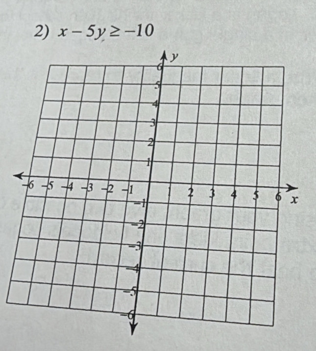 x-5y≥ -10