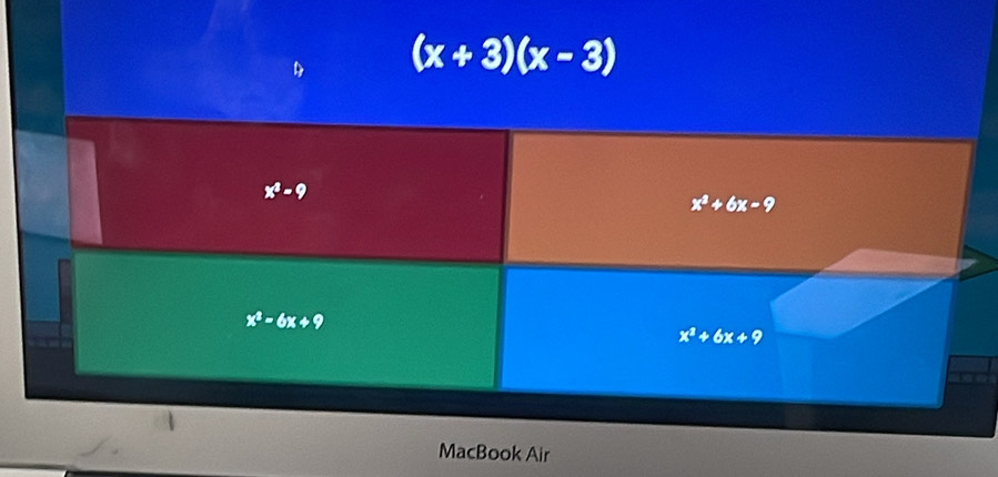 (x+3)(x-3)
MacBook Air