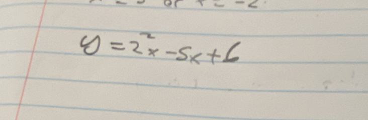 Or 
c
y=2^2x-5x+6