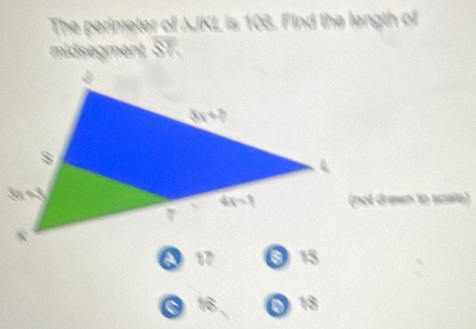 The perimeter of AJKL is 106. Find the length of 
a 
(pot drawn to sose)