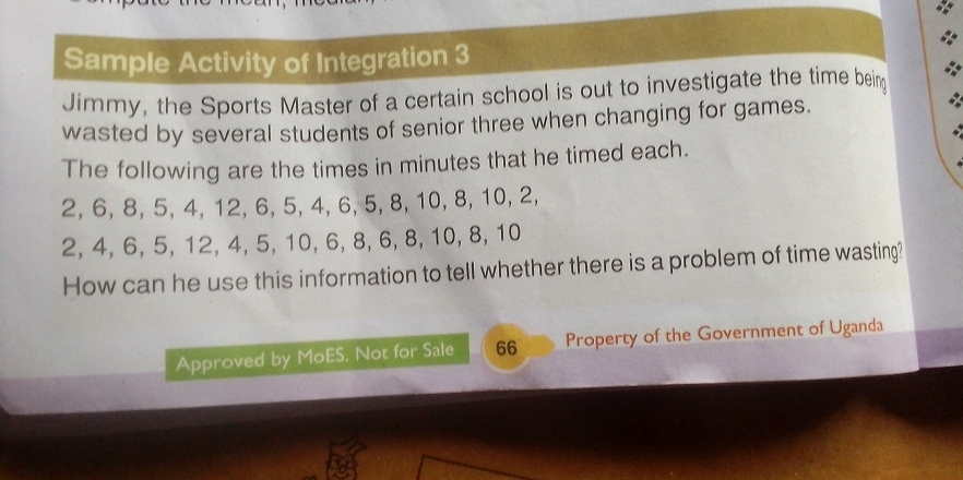 Solved: Sample Activity of Integration 3 Jimmy, the Sports Master of a ...