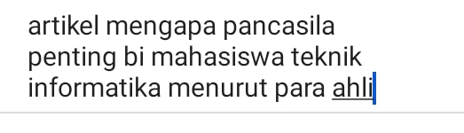 artikel mengapa pancasila 
penting bi mahasiswa teknik 
informatika menurut para ahli