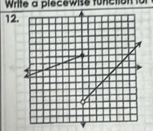 Write a plecewise function for
12