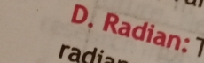 Radian: 
radi