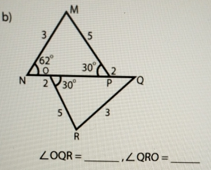 ' ∠ QRO= _