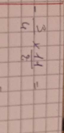 - 3/4 *  11/2 =