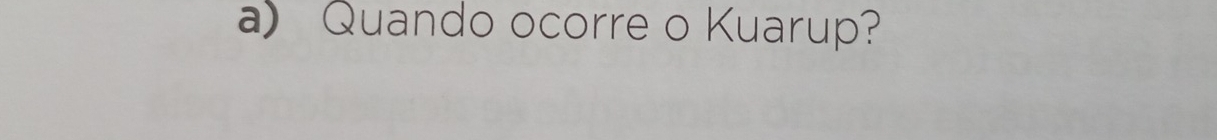 Quando ocorre o Kuarup?