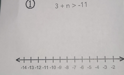 ① 3+n>-11