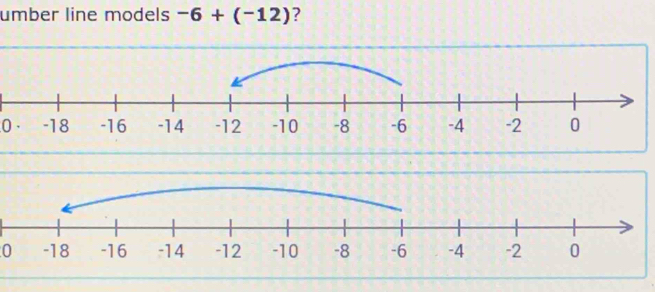 umber line models -6+(-12) ? 
0 · 
0