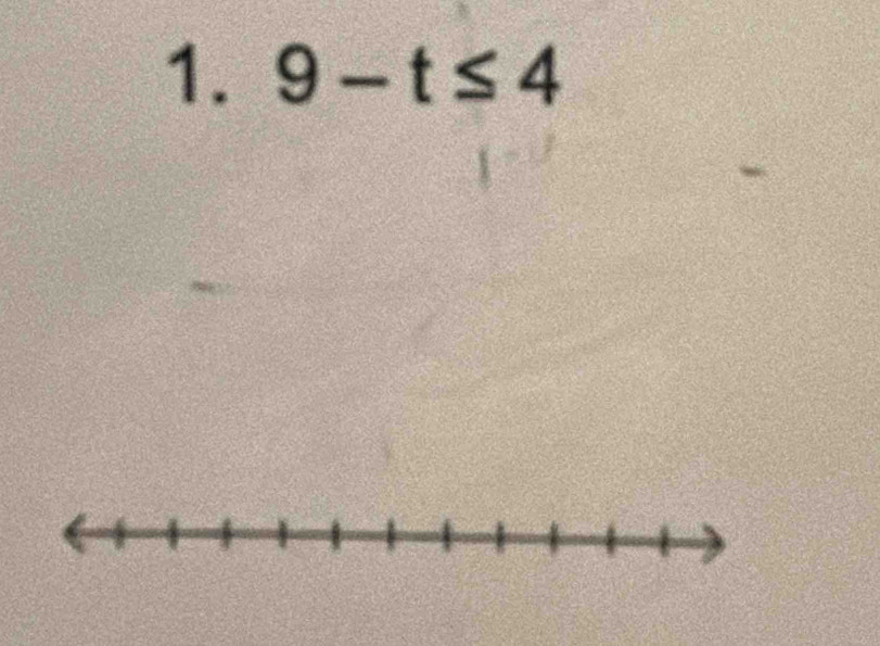 9-t≤ 4