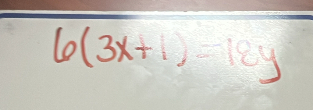 6(3x+1)=18y