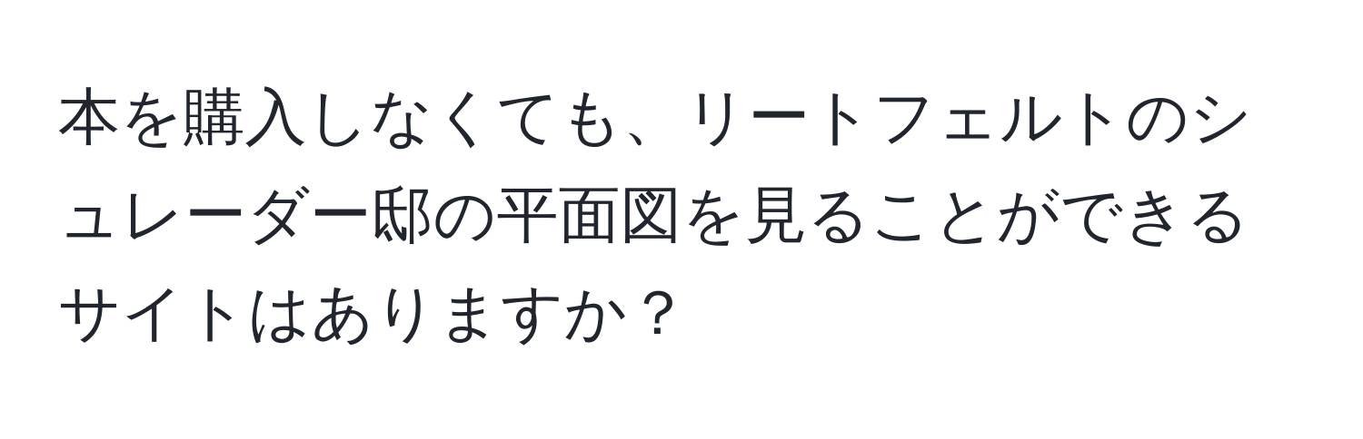 本を購入しなくても、リートフェルトのシュレーダー邸の平面図を見ることができるサイトはありますか？