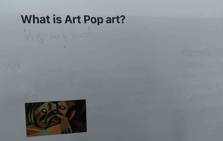 What is Art Pop art?