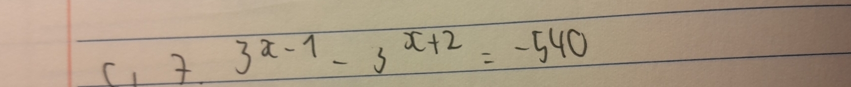 7.3^(x-1)-3^(x+2)=-540